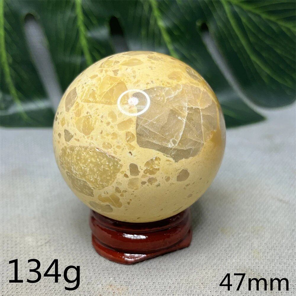 Hand-Polished Australian Gold Opal Ball, Ideal for Home Decor, Room Decoration, Holiday Gifts, Spiritual Stones, Healing, Witchcraft, Altars, and Prayer (Imported)