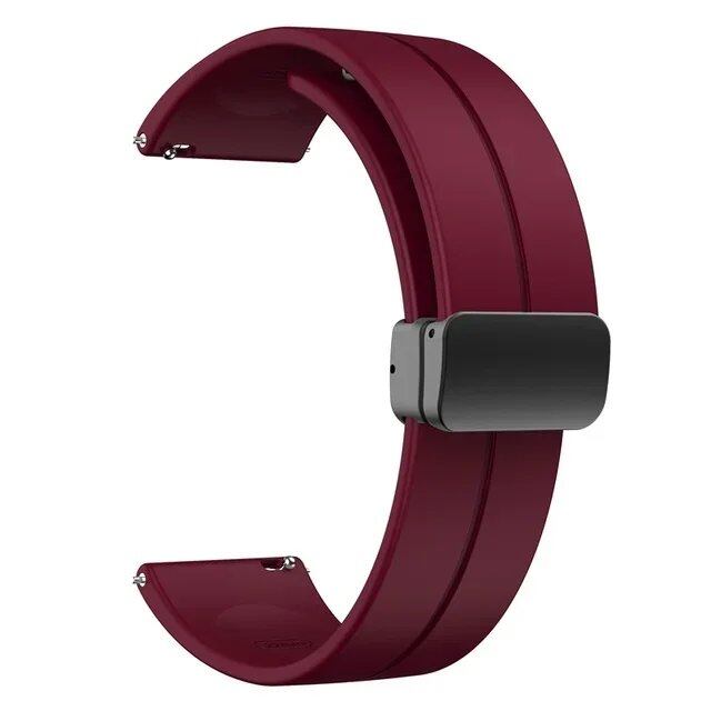 C20 Pro対応 22mm マグネット式折りたたみバックル シリコンバンド 交換用ウォッチバンド バンドカラー: 並行輸入品
