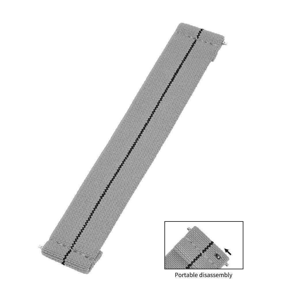 13cm Pale Blue Premium Grade Hook and Loop Adhesive Watch Band, 18/19/20/21/22mm Nylon Replacement Watch Strap, Band Color: mm, Parallel Import