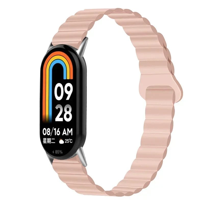"Xiaomi Mi Band 8/9 Silicone Magnetic Strap, Sports Wristband, Accessory, Bracelet with Watch Case" Band Color: Parallel Import
