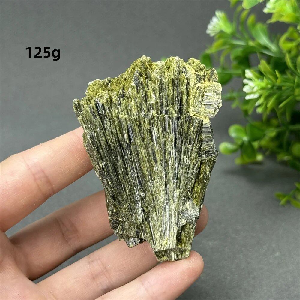 Natural Green Tourmaline Rough Stone Specimen Collection for Aura Healing, Meditation, and Energy Chakra Use. Gemstone Home Furnishing Gift. Parallel Import.