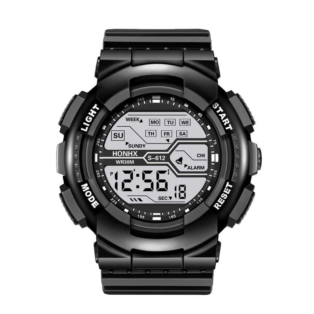 Men's Digital Electronic Sports Watch with Luminous Display, 55mm Large Dial, Trendy Multifunction Watch for Students, Outdoor Adventures, Parallel Import