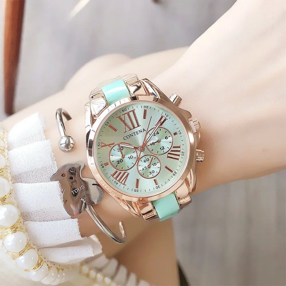 Luxury top brand women's watch, simple stainless steel, stylish, elegant quartz watch for women, parallel import
