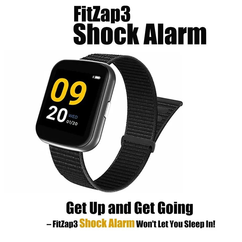 Fitz AP3 Shock Alarm Clock RT, a powerful electric shock alarm clock with pulse-activated alarm for self-management, early wake-up, and fatigue prevention. Color: Gray; Ships from: Parallel Import.