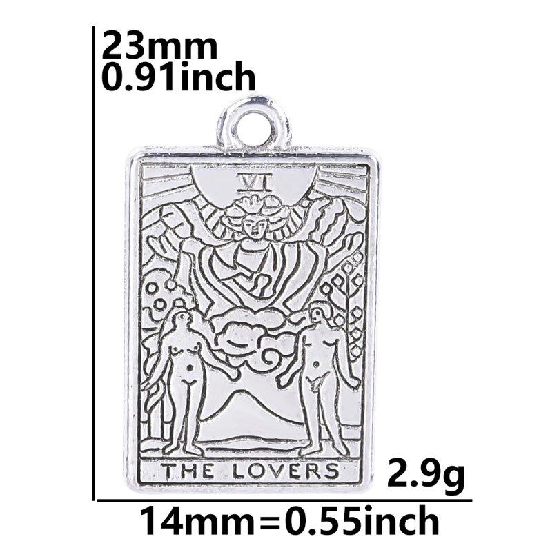 10個セット メッキタロットアクセサリーパーツ DIY用 ジュエリーメイキング材料 ネックレス・イヤリング用チャーム 合金ペンダント まとめ売り 並行輸入品