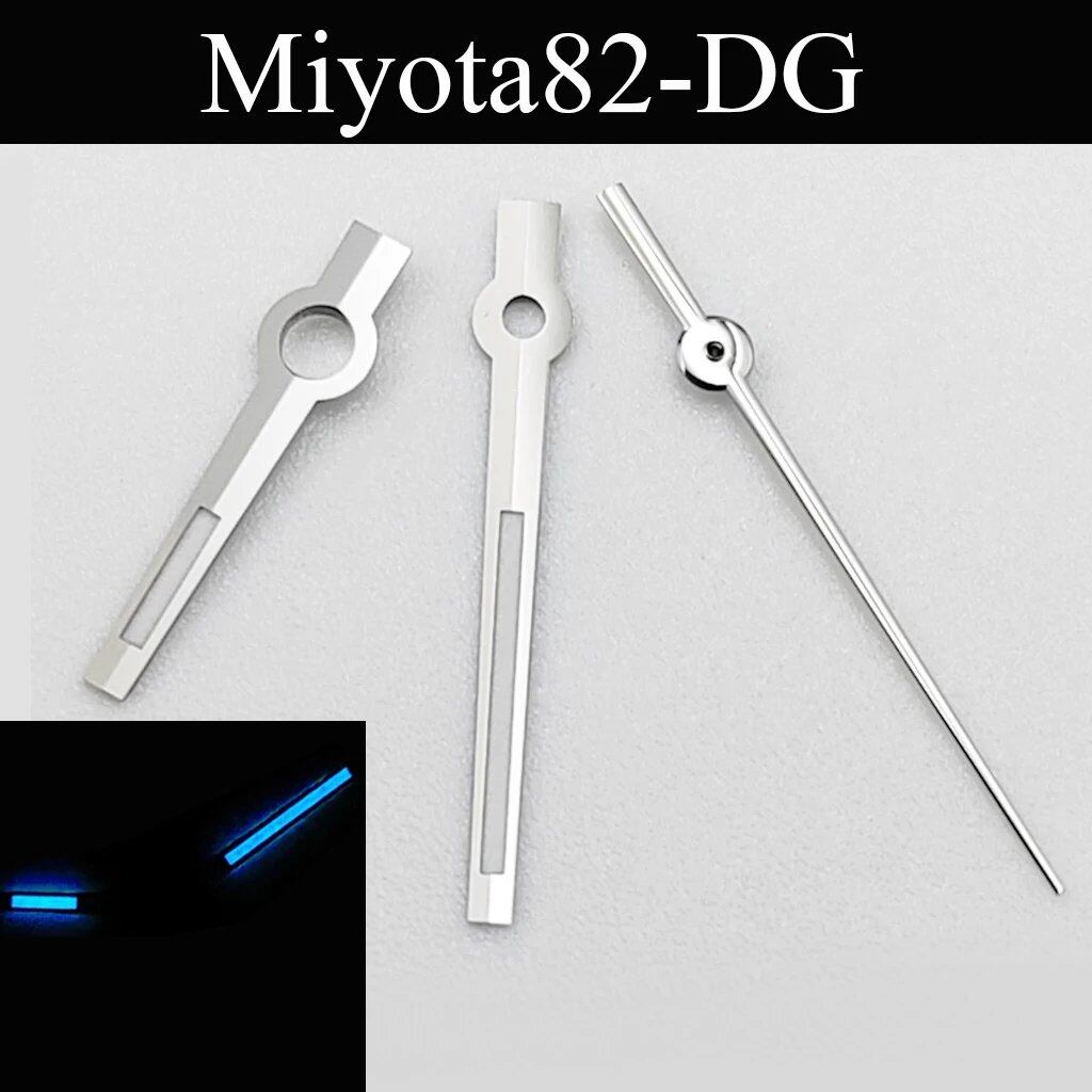 Green, Blue, Cyan Luminous Watch Hands for NH35, NH36, ETA 2824, 2836, Miyota 8215, 8205, 821A, DG2813, and 3804 Automatic Watches (Parallel Import)