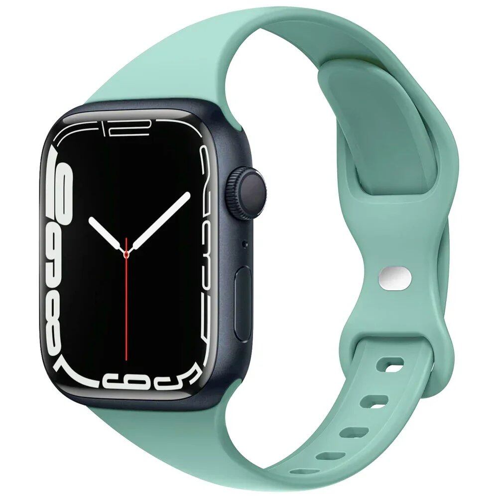 Waterproof Slim Silicone Sport Band for Apple Watch Ultra 49mm/Series 9-8-7 (41mm/45mm/44mm/40mm) - Compatible with iWatch 10 (46mm/42mm) Band Color: mm; Ships from: Parallel Import