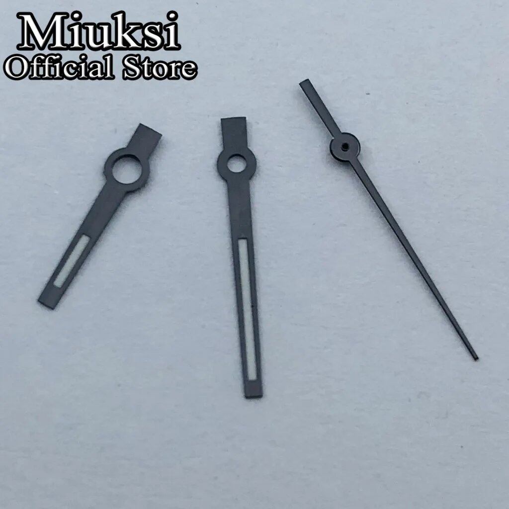 Miukushi Silver, Rose Gold, Blue, Black, Red Watch Hands with Green Luminous Hands, Compatible with NH35, NH36, ETA2824, 2836, PT5000, and Miyota 8215 Movements, Parallel Import
