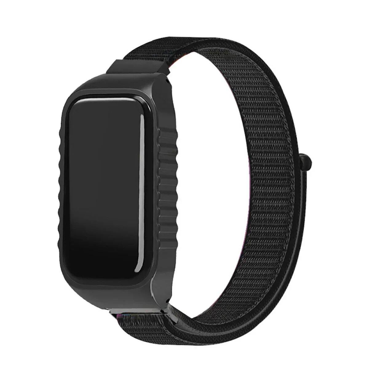 「Xiaomi Smart Band 8 Active 用 ナイロンループストラップ リストバンド 交換用ベルト アクセサリー」 バンドカラー: 並行輸入品