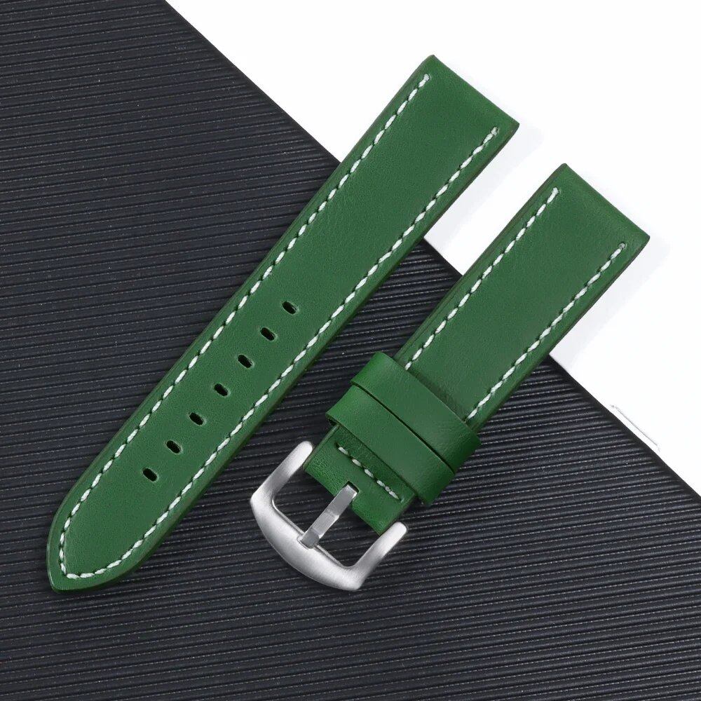 Leather watch band, sports vintage style, compatible with Omega and Seiko, 18mm, 20mm, 22mm, and 24mm, for men and women, smartwatch bracelet, sizes: Parallel import