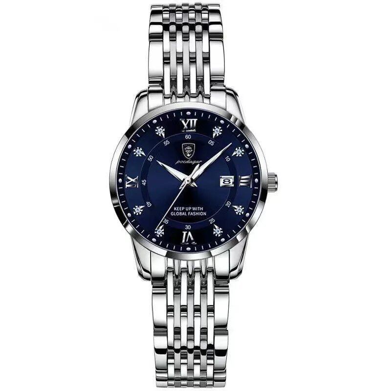 POEDAGAR Ultra-Thin Women's Watch, Rose Gold, Luxury Brand, Steel Strap, Small Dial, Waterproof, Luminous, Parallel Import