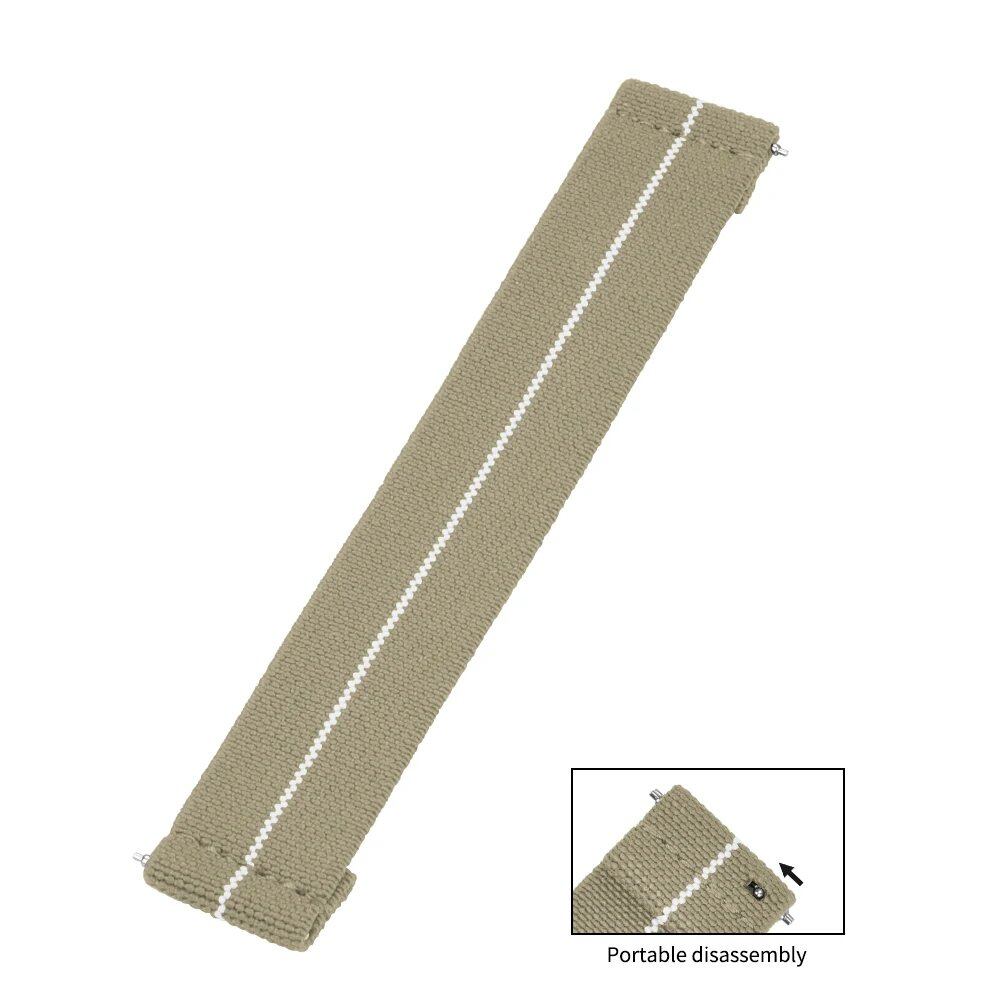 13cm Pale Blue Premium Grade Hook and Loop Adhesive Watch Band, 18/19/20/21/22mm Nylon Replacement Watch Strap, Band Color: mm, Parallel Import