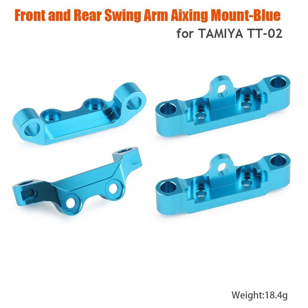 1/10 Scale RC Toy Car Tamiya TT-02/TT02 Swing Arm Shock Absorber, Steering Device, Bumper Sponge Upgrade Parts, Metal & Carbon Fiber, Parallel Import