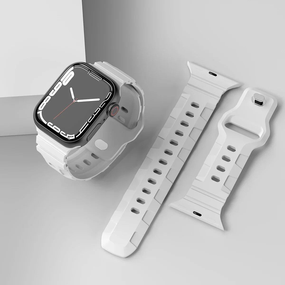 Apple Watch用シリコンバンド 49mm 45mm 41mm 40mm 44mm 38mm 42mm対応 ゴムブレスレット iWatchシリーズ3/5/6/SE/7/8/Ultra用 バンドカラー:mm 並行輸入品
