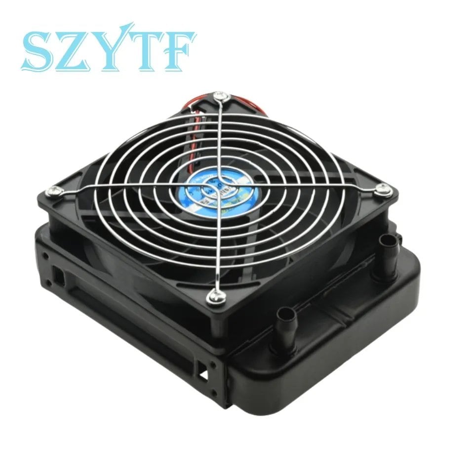 1個 静音 120 x 120mm 水冷CPUクーラー ロウ熱交換器 ラジエーター ファン付き 並行輸入品
