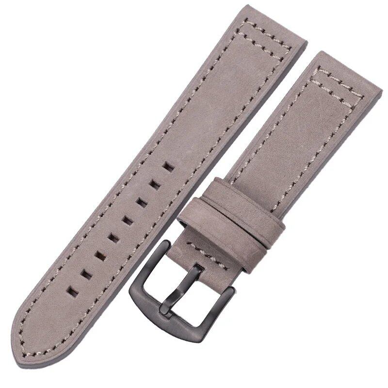 Genuine cowhide leather watch band for Samsung Gear S3 in black, blue, gray, and brown. Compatible with men and women. Band color: mm. Parallel import.