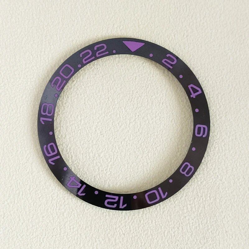 38mm High-Quality Ceramic Bezel with Popular GMT Two-Tone Insert Ring, Inner Diameter 30.5mm, Compatible with 40mm Men's Watches, Color: 0, Parallel Import