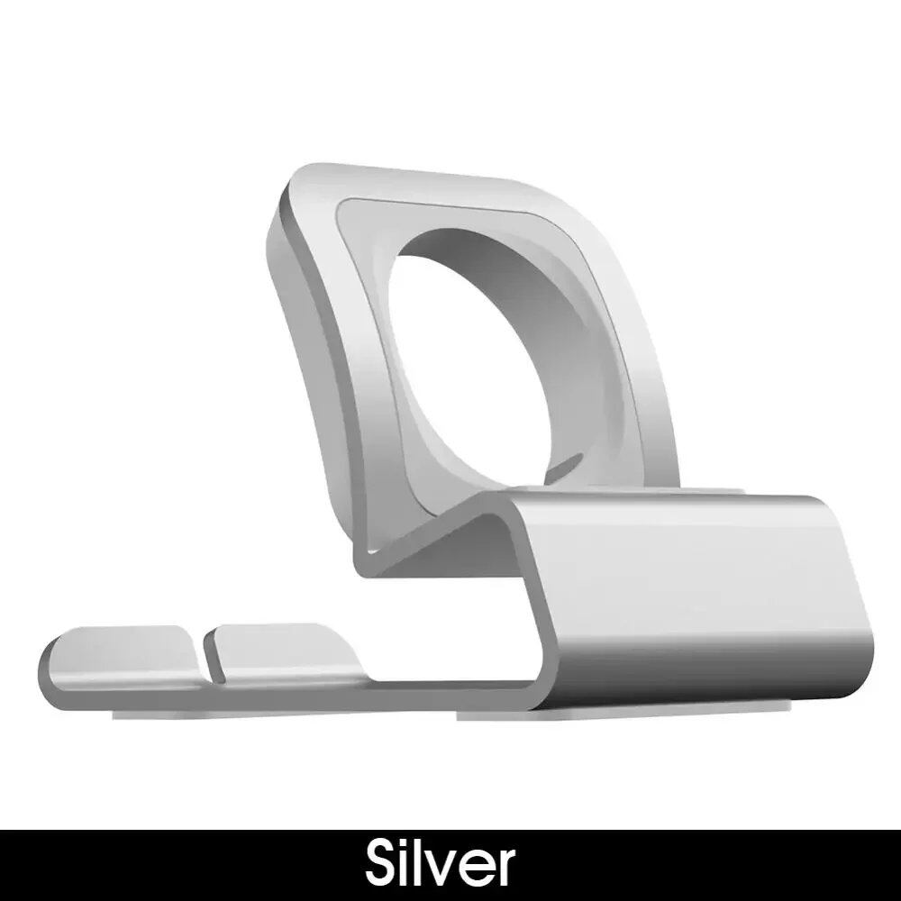 Apple Watch用アルミ充電スタンド - iWatch 10/9/SE/8/7/6/5/4/3/2/1/Ultra 1&2対応 シリコンブラケット付きドックステーション 色: 並行輸入品