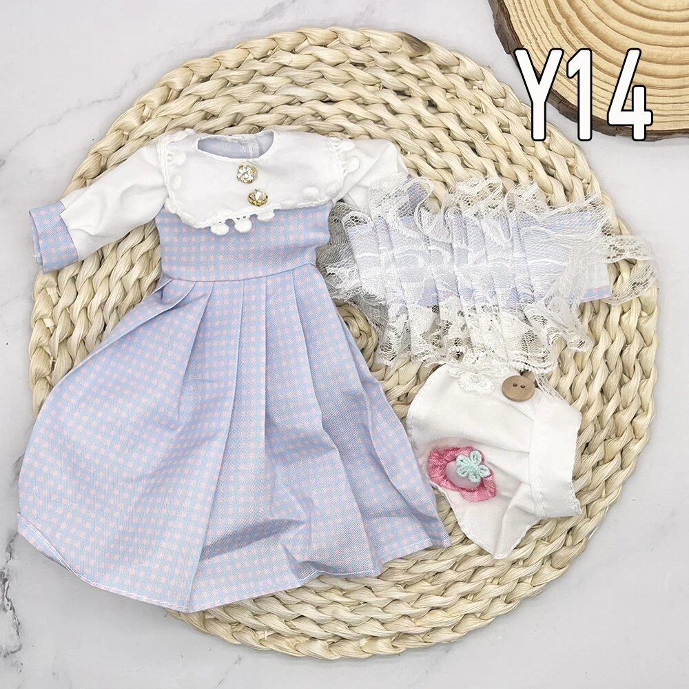 1/6 Scale BJD Doll Clothes Full Set (30cm) Anime Cute Reborn Doll Skirt, Hat, and Head Dress for Girls, Gift, Dress-Up DIY Dollhouse Toy, Parallel Import