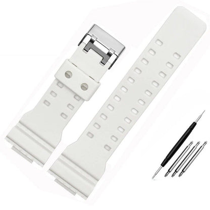 Convex Silicone Watch Strap for Casio GA-900, GA-900C, and GA-800. Waterproof Resin Silicone Sport Strap, 16mm Band Color: 16mm Band Width. Parallel Import.