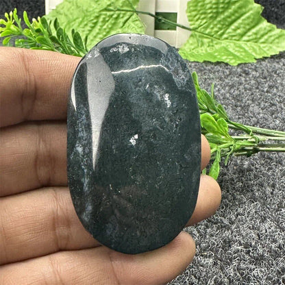Natural Quartz Crystals: Aquamarine Agate, Ocean Jasper, Palm Stone, Polished Stones, Gemstone Mineral Specimens for Spiritual Meditation, Energy, and Feng Shui, Color: Green, Parallel Import