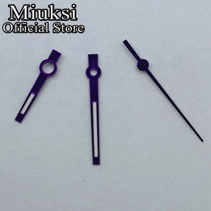 Miukushi Silver, Rose Gold, Blue, Black, Red Watch Hands with Green Luminous Hands, Compatible with NH35, NH36, ETA2824, 2836, PT5000, and Miyota 8215 Movements, Parallel Import