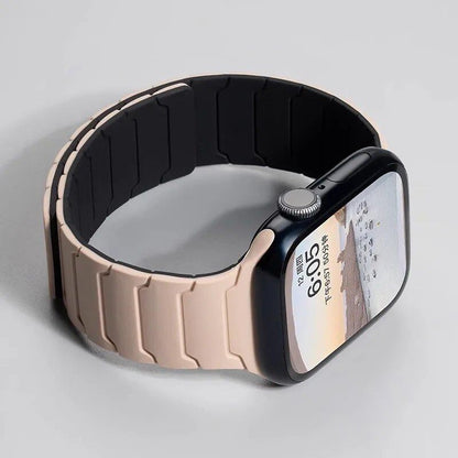 Magnetic Silicone Band for Apple Watch Ultra 2, 49mm, 45mm, 41mm, Series 9/8/7/6/SE/5/4, 38mm, 40mm, 42mm, 44mm, Band Color: mm, Parallel Import