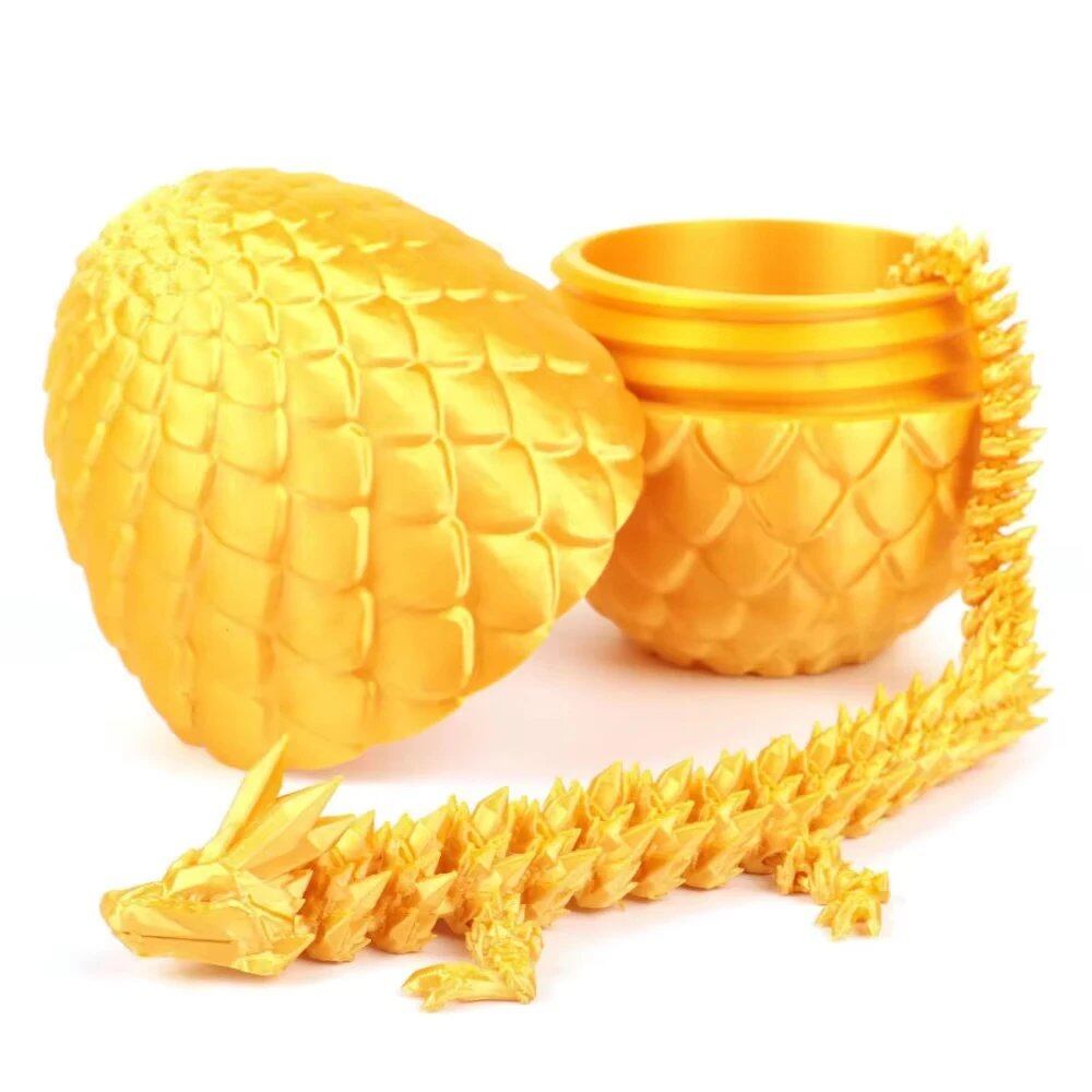 1/2 pcs 3D Printed Dragon Egg, Movable and Rotating Jointed Dragon Model, Desktop Ornament, Kids Toy, Parallel Import