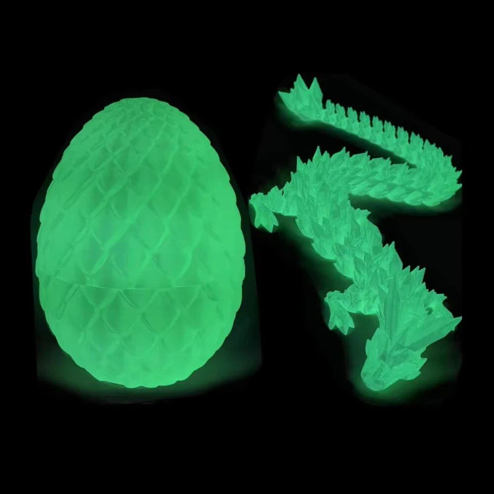 1/2 pcs 3D Printed Dragon Egg, Movable and Rotating Jointed Dragon Model, Desktop Ornament, Kids Toy, Parallel Import