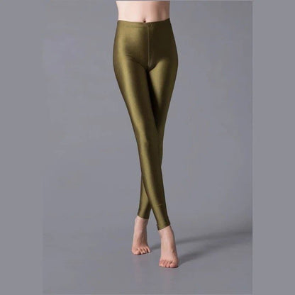 High-elastic skinny leggings, pencil pants, slimming, plus-size trousers, shiny yoga pants for women, sexy, skin-friendly, tight leggings, size: parallel import