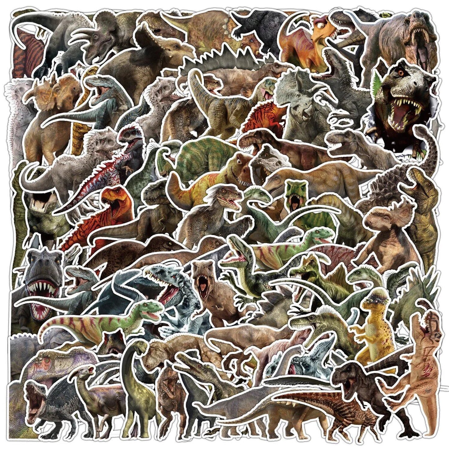 Jurassic Park Movie Stickers, 10/30/50/100 Sheets, Dinosaur, Animal, and Anime Stickers for Stationery, Scrapbooking, Motorcycles, Guitars, and Toys (0 Count, Parallel Import)