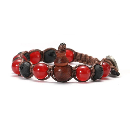 Natural Stone Prayer Bracelet, Tibetan Prayer Beads, Handmade Men's and Women's Bracelet, Yoga &amp; Meditation Jewelry, Metal Color: Style, Parallel Import