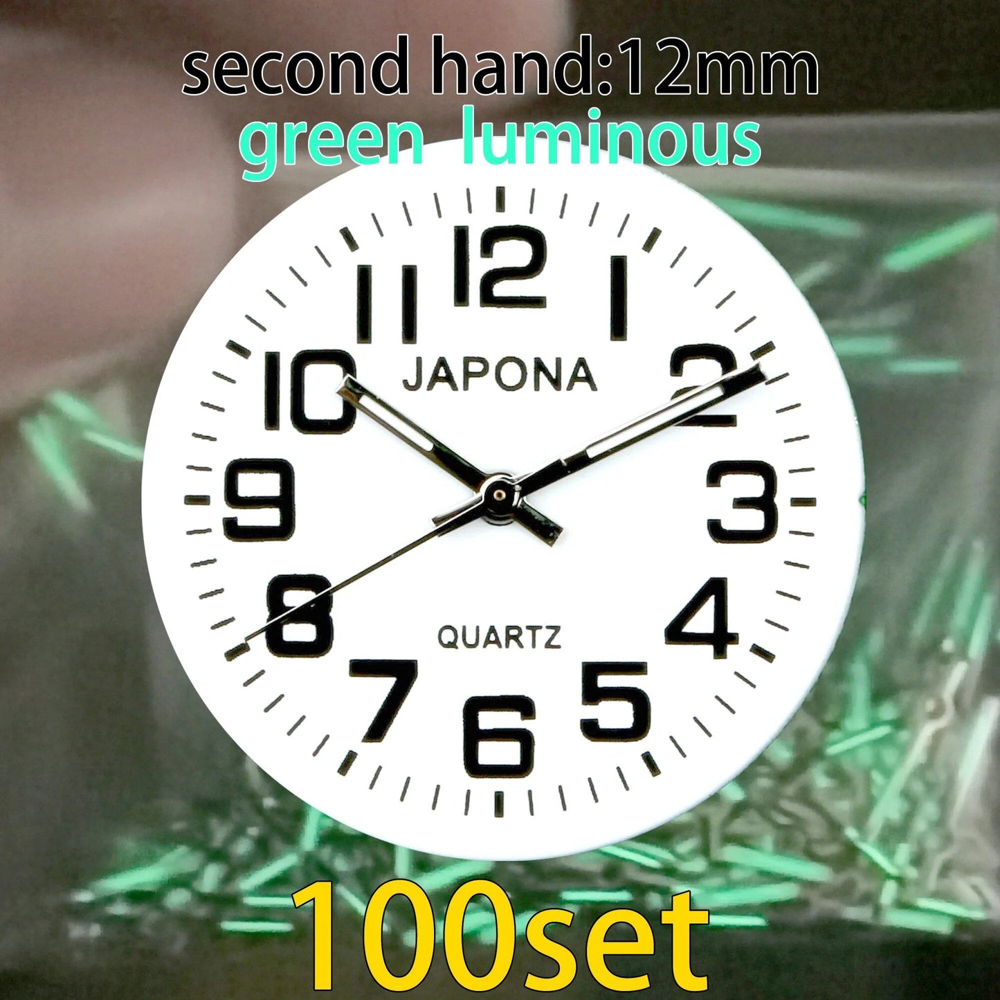 100-Piece Clock Hand Set for TMI PC Series, VJ Series, PC21 Hand, VH31 Hand, Compatible with VJ20, VJ21, VJ24, VJ22, VJ23, VJ14, VJ12, VJ34, VJ32, VJ33, VJ42, Parallel Import