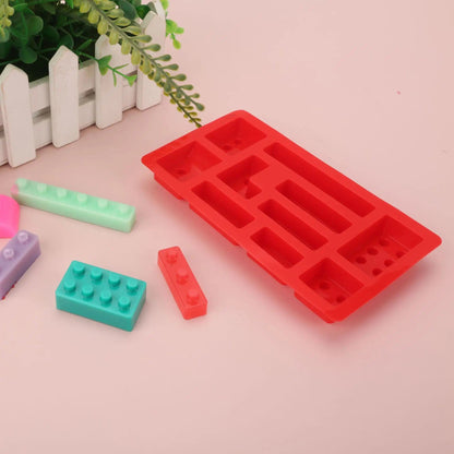 1/6-Piece Robot Ice Mold, Silicone Mold for Candy and Chocolate, Perfect for Kids' Parties and Baking, Minifigure Block Theme, Parallel Import