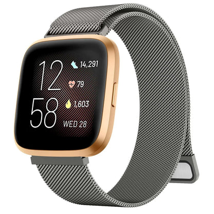 Metal Magnetic Strap Band Wristband for Fitbit Versa 1/2/3/4 and Sense 2, Band Color: Parallel Import