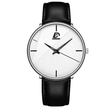 Fashionable Men's Minimalist Watch, Simple Business Style, Ultra-Thin, Stainless Steel Mesh Strap, Quartz Movement, Relogio Masculino, Color: Parallel Import