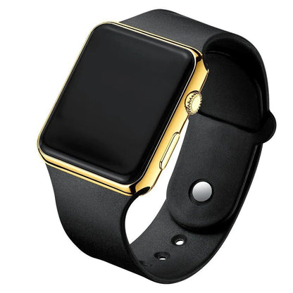 New Digital Watch for Men and Women, Electronic, Square Shape, LED Sports Watch, Stylish, Casual, Simple, Silicone, Women's Clock, Parallel Import