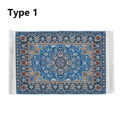 1/12 Scale Turkish Miniature Woven Rug, Dollhouse Carpet, Play House, Mini House Decoration, Floor Mat, Doll Accessories, Parallel Import