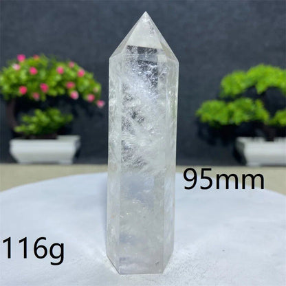 白水晶タワーワンド 六角オベリスク 研磨工芸品 天然原石 ミネラル標本 スピリチュアル瞑想ヒーリング  並行輸入品