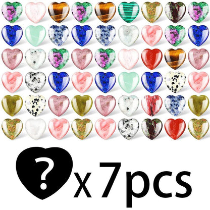 7点セット ミニクリスタルハートストーン 彫刻研磨済み キュートなハートストーン レイキヒーリング チャクラ 瞑想用 カラー：ランダム7点セット 並行輸入品7点セット ミニクリスタルハートストーン 彫刻研磨済み キュートなハートストーン レイキヒーリング チャクラ 瞑想用 カラー：ランダム7点セット 並行輸入品