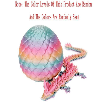 1/2 pcs 3D Printed Dragon Egg, Movable and Rotating Jointed Dragon Model, Desktop Ornament, Kids Toy, Parallel Import