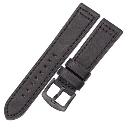 Genuine cowhide leather watch band for Samsung Gear S3 in black, blue, gray, and brown. Compatible with men and women. Band color: mm. Parallel import.