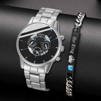 New Hot Watch Men's Stainless Steel Wristwatch, Luxury Quartz Calendar Business Watch, Parallel Import