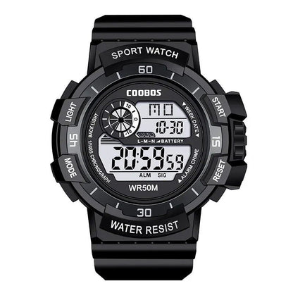 Men's Sports LED Electronic Watch, Waterproof, Military Grade, Multi-Function, Luxury, Illuminating, Colorful, Parallel Import