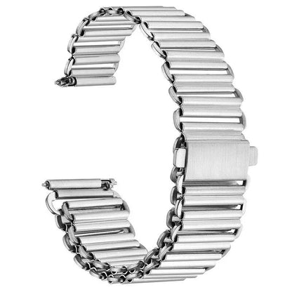 18mm, 20mm, 22mm Quick Release Stainless Steel Metal Bon Clip Watch Band, Universal Watch Bracelet Accessory with Tool, Band Color: Silver; Band Width: mm, Parallel Import