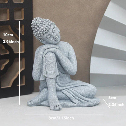 チベット仏教の小坊主 石仏像 ガーデン・車内オーナメント 瞑想・ホームアクアリウム用装飾  並行輸入品