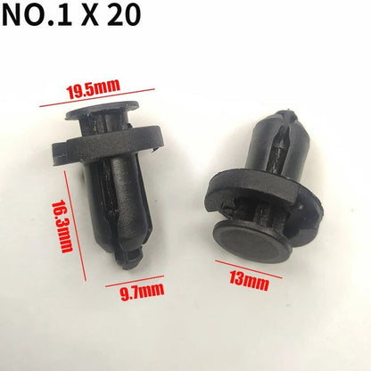 10/20/50 Pieces Bumper Clips Rivets Fender Liner Fasteners Retainers Compatible with Mitsubishi, Nissan, and Honda, 8mm, 9mm, and 10mm Holes, 0 Pieces per Pack, Parallel Import