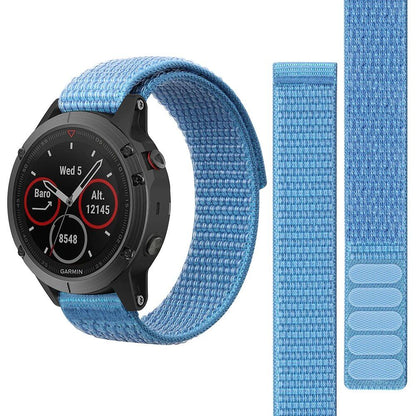 26mm and 22mm Hook-and-Loop Nylon Strap Watch Band for Garmin Fenix 6X/6 Pro/5X/5/7X/7, Epix 2, and Forerunner 965/955/945/935. Band Color: Parallel Import.