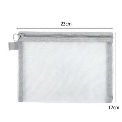 Set of 3 Transparent Mesh Cosmetic Pouches, Small and Large, Black, Portable Makeup Bags, Travel Toiletry Storage Case, Lipstick Storage Pouch, Size: Parallel Import