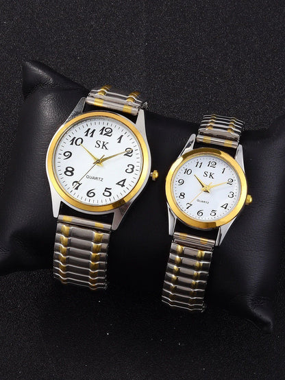 Two Elegant Retro Quartz Watches, Classic Business Fashion Analog Wristwatches, Perfect Gift for Your Loved Ones, Color: Blue, Parallel Import